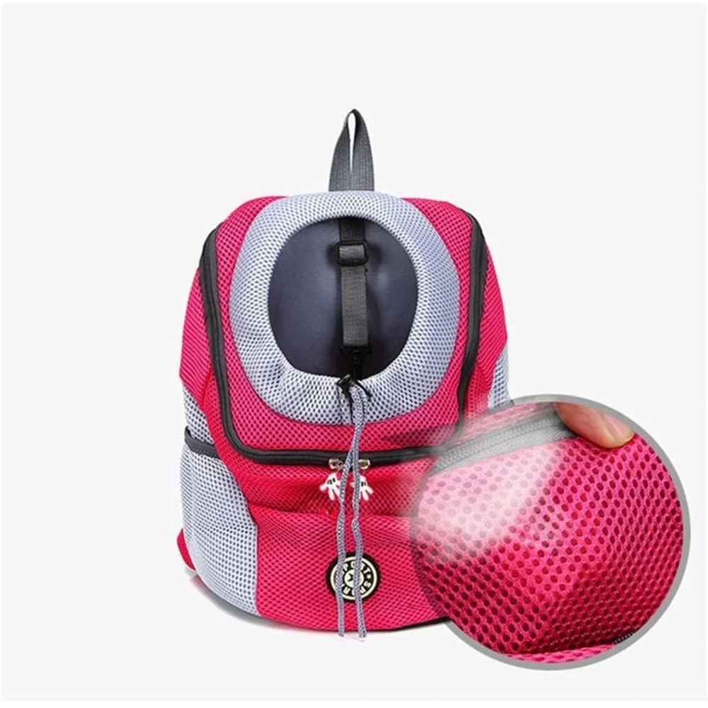 Small Dog Front Or Backpack Carrier~Pink~Breathable Nylon~Adjustable Straps